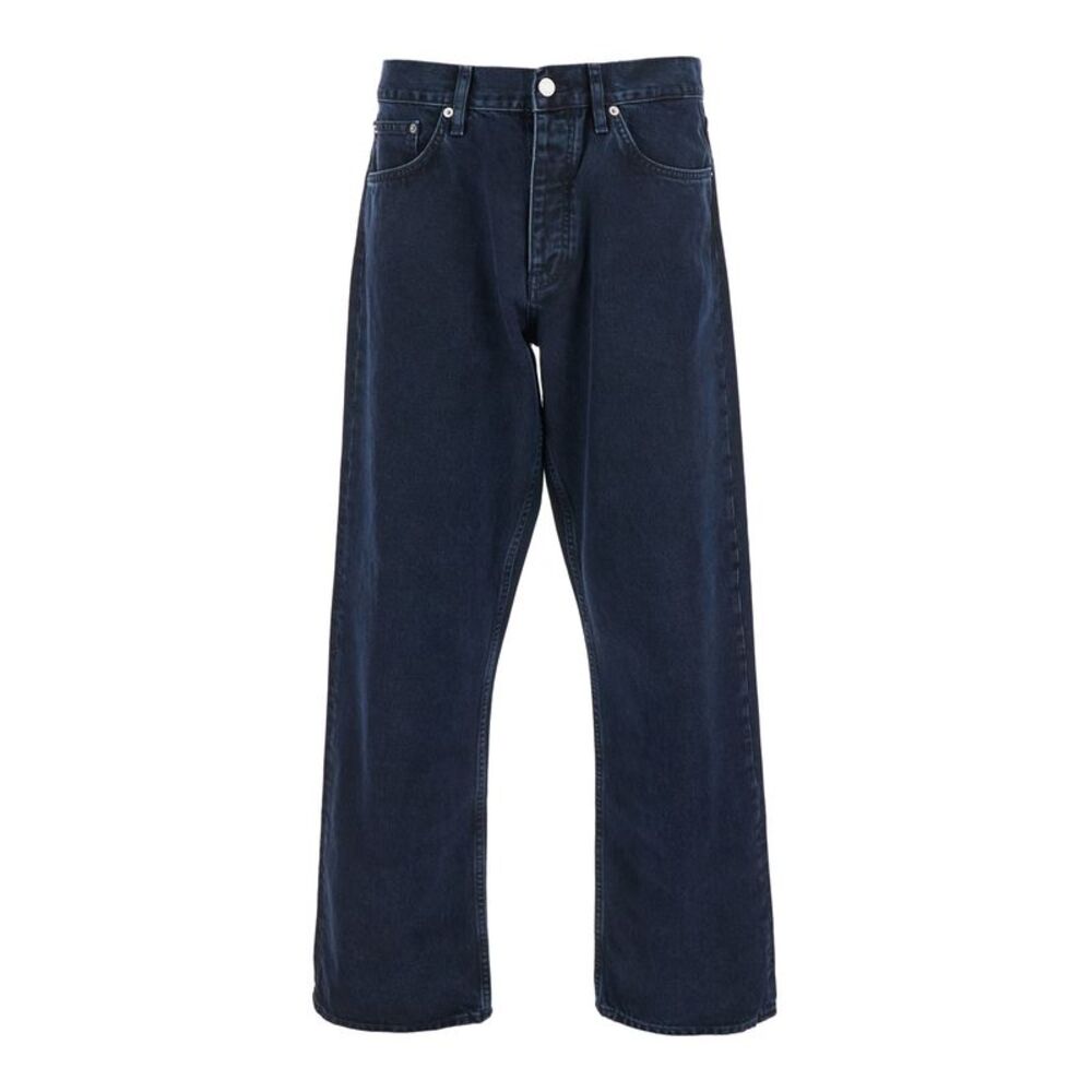 Sunflower Men Blue Jeans With Belt Loops And Logo Patch On The Rear In Denim Man
